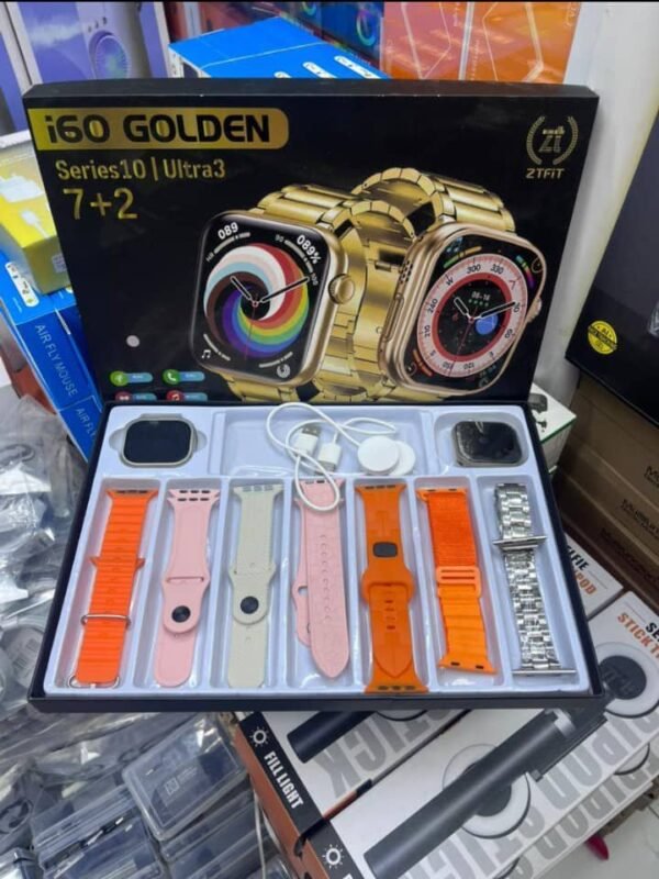 Montre i60 Golden – montre connectée à Libreville dorée et élégante