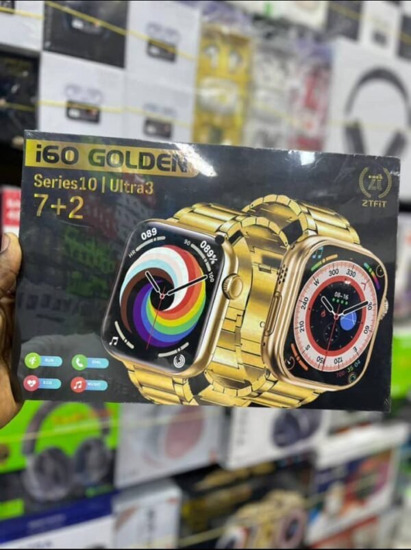 Montre i60 Golden – montre connectée à Libreville dorée et élégante