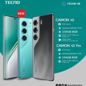 Tecno Camon 40 – téléphone pas cher à Libreville avec caméra performante